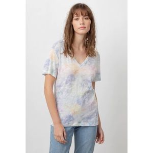 RAILS RAINBOW TIE DYE CARA V NECK TSHIRT